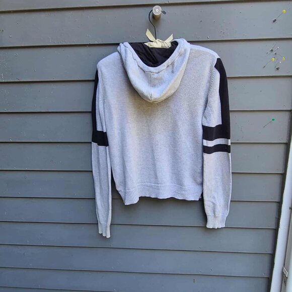 Nike Navy Gray Zip Up Cardigan Sweater with Hood size Medium - Picture 2 of 10